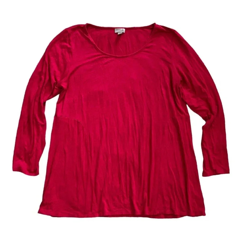 J.Jill Pink Raspberry Wearever Collection Stretch Top L